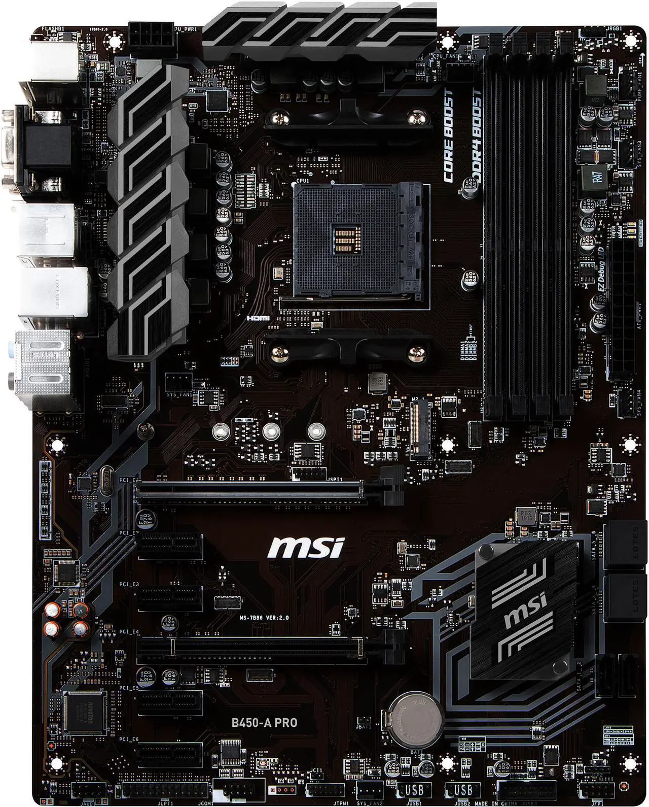 Main image of MSI B450-A PRO AM4 AMD B450 USB 3.1 HDMI ATX AMD Motherboard