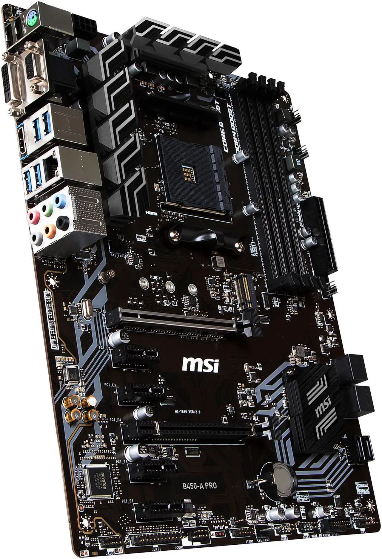 Alt view image 4 of 9 - MSI B450-A PRO AM4 AMD B450 USB 3.1 HDMI ATX AMD Motherboard
