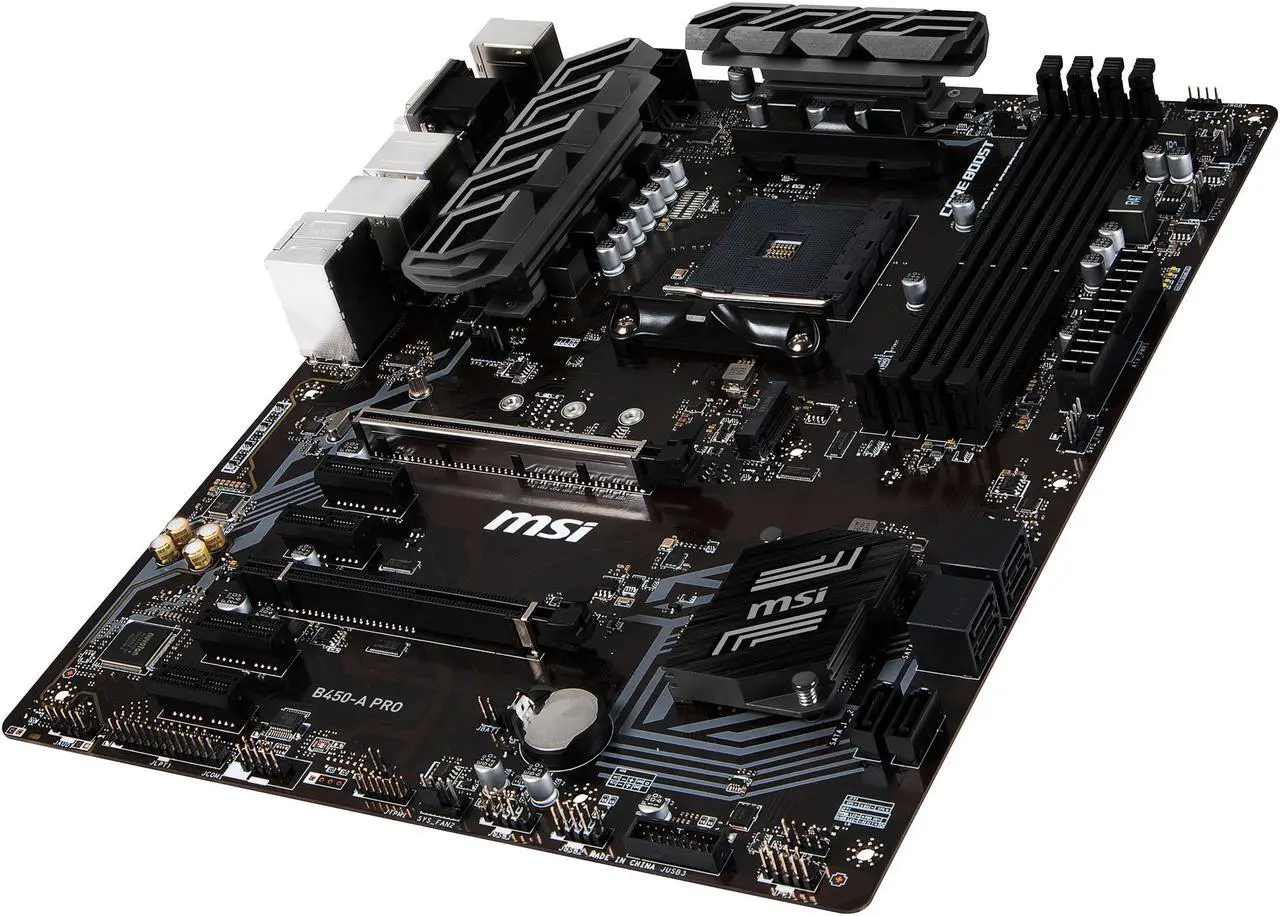 Alt view image 5 of 9 - MSI B450-A PRO AM4 AMD B450 USB 3.1 HDMI ATX AMD Motherboard