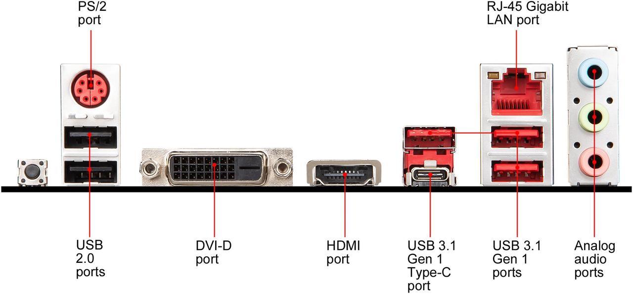 Alt view image 7 of 10 - MSI PERFORMANCE GAMING B450M GAMING PLUS AM4 AMD B450 USB 3.1 HDMI Micro ATX AMD Motherboard