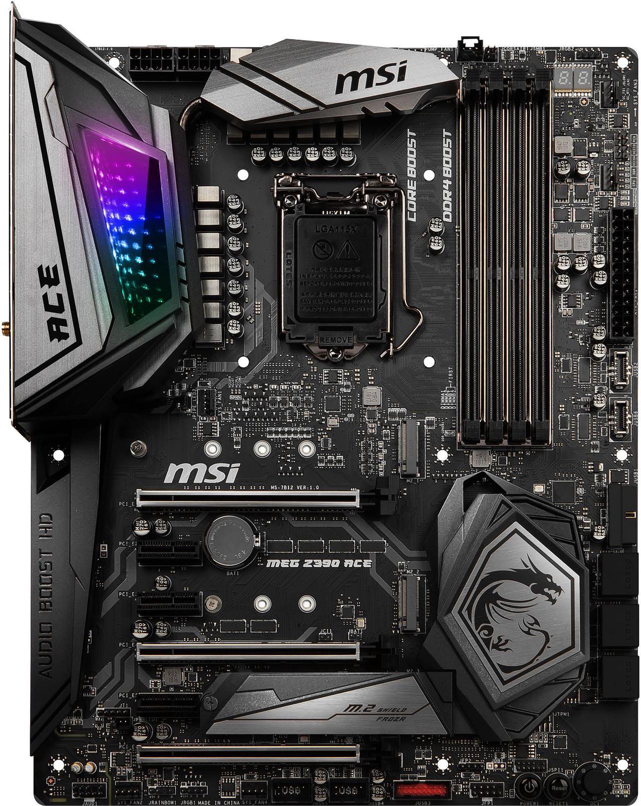 MSI MEG Z390 ACE LGA 1151 (300 Series) Intel Z390 SATA 6Gb/s USB 3.1 ATX Intel Motherboard