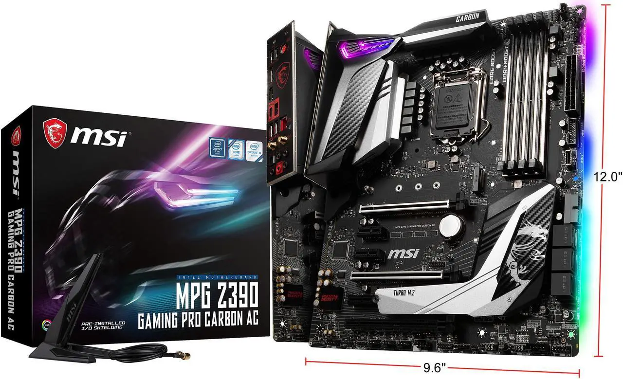 Alt view image 8 of 8 - MSI MPG Z390 GAMING PRO CARBON AC LGA 1151 (300 Series) Intel Z390 HDMI USB 3.1 ATX Intel Motherboard