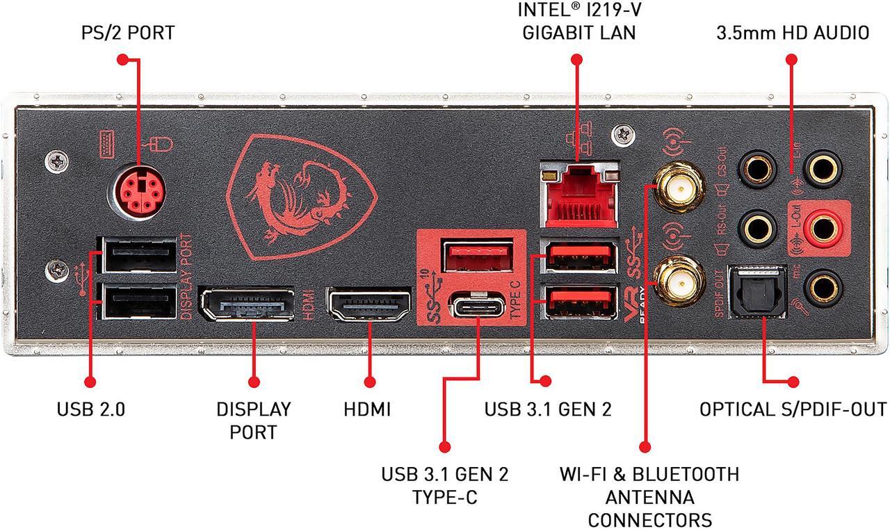 Alt view image 6 of 8 - MSI MPG Z390 GAMING PRO CARBON AC LGA 1151 (300 Series) Intel Z390 HDMI USB 3.1 ATX Intel Motherboard