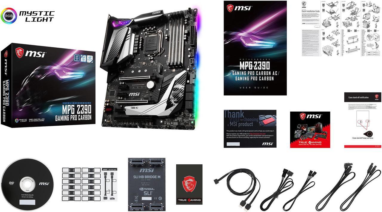 Alt view image 8 of 10 - MSI MPG Z390 GAMING PRO CARBON LGA 1151 (300 Series) Intel Z390 HDMI USB 3.1 ATX Intel Motherboard