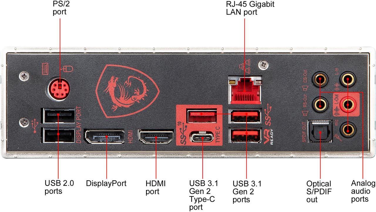 Alt view image 7 of 10 - MSI MPG Z390 GAMING PRO CARBON LGA 1151 (300 Series) Intel Z390 HDMI USB 3.1 ATX Intel Motherboard