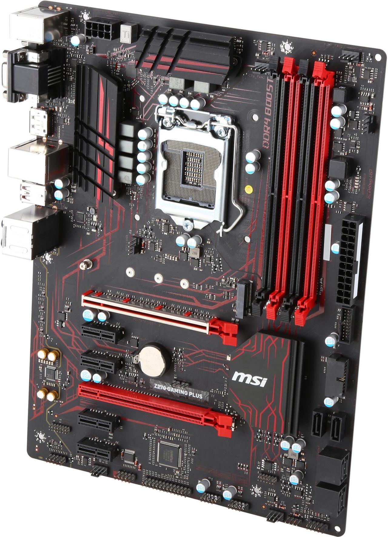 MSI PERFORMANCE GAMING Z270 GAMING PLUS LGA 1151 Intel Z270 SATA 6Gb/s USB 3.1 ATX Intel Motherboard