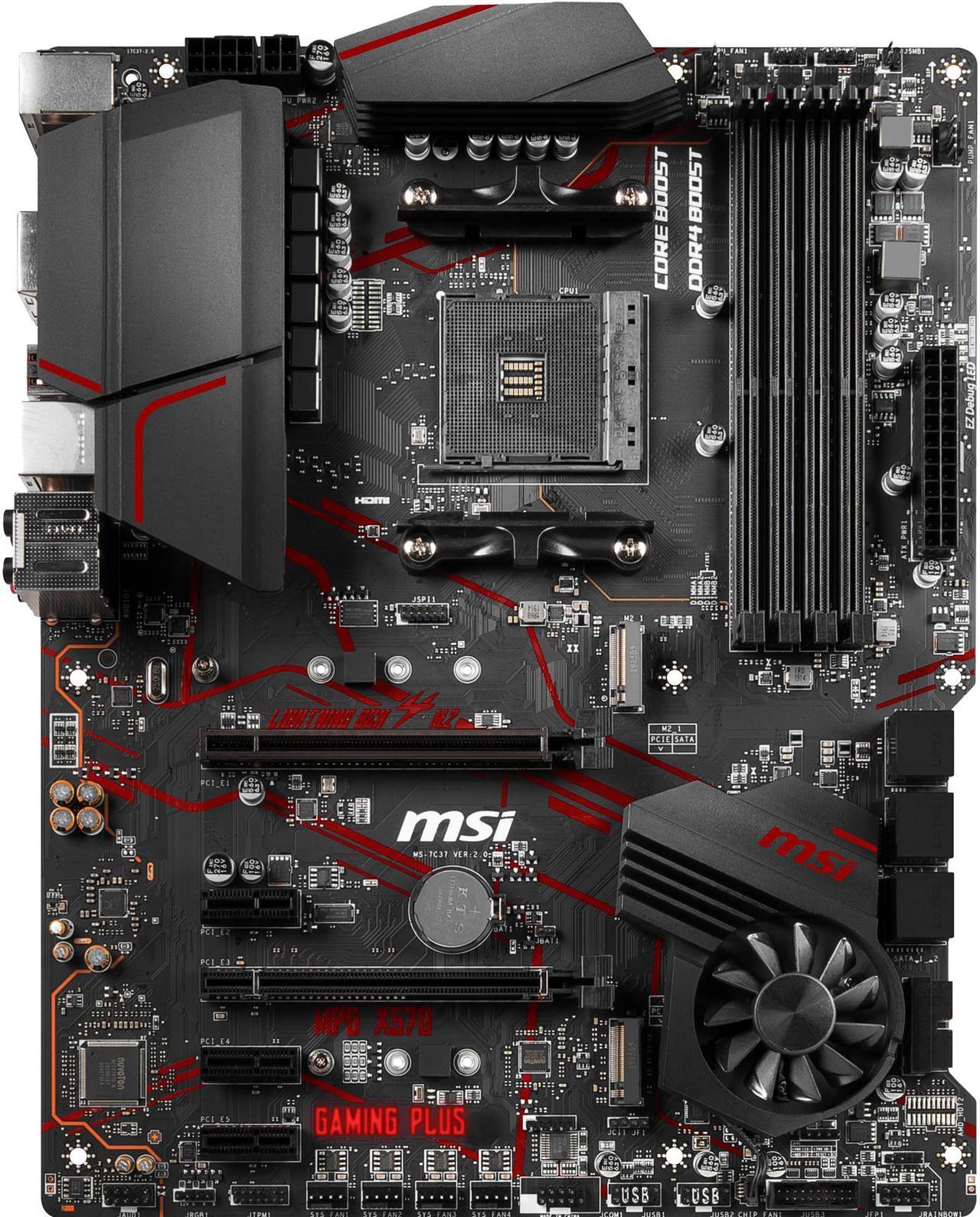 MSI MPG X570 GAMING PLUS Gaming Motherboard AMD AM4 SATA 6Gb/s M.2 USB 3.2 Gen 2 HDMI ATX