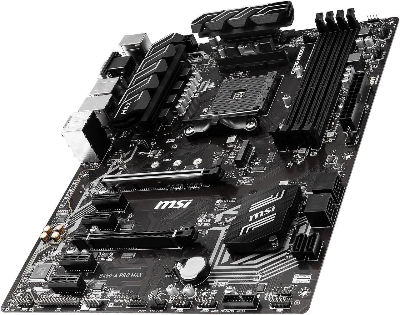 Alt view image 5 of 9 - MSI PRO B450-A PRO MAX AM4 AMD B450 ATX AMD Motherboard