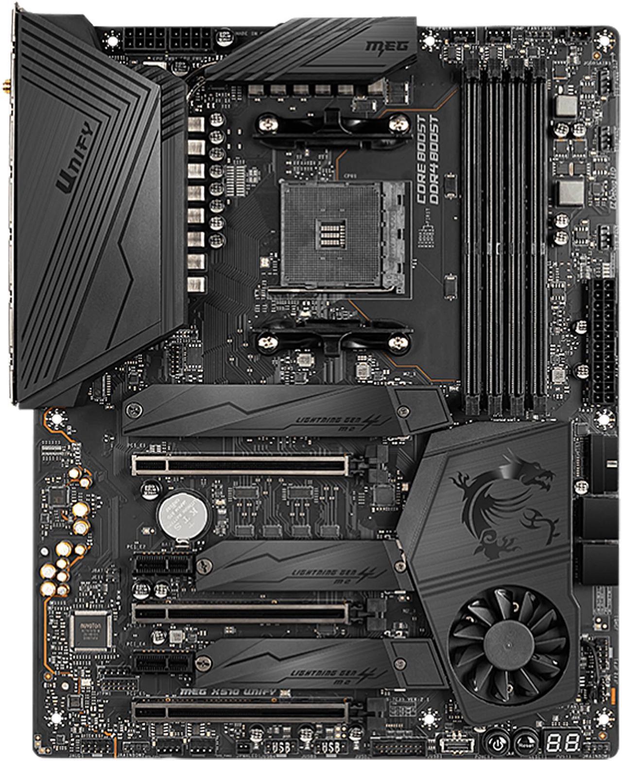 MSI MEG X570 UNIFY AM4 AMD X570 SATA 6Gb/s USB 3.0 ATX AMD Motherboard