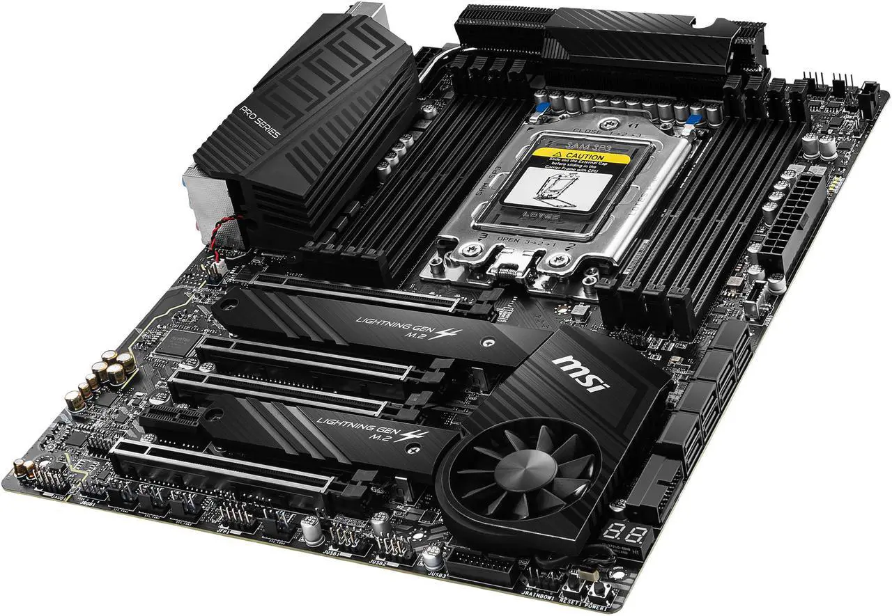 Alt view image 5 of 10 - MSI PRO TRX40 PRO 10G sTRX4 AMD TRX40 ATX AMD Motherboard
