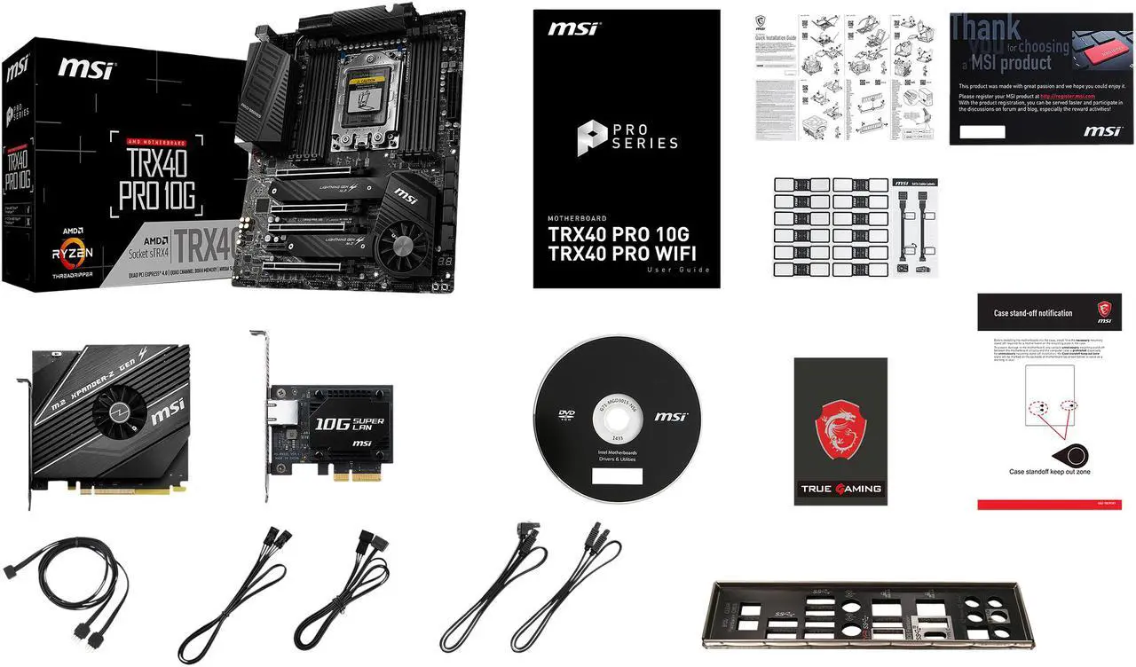 Alt view image 8 of 10 - MSI PRO TRX40 PRO 10G sTRX4 AMD TRX40 ATX AMD Motherboard