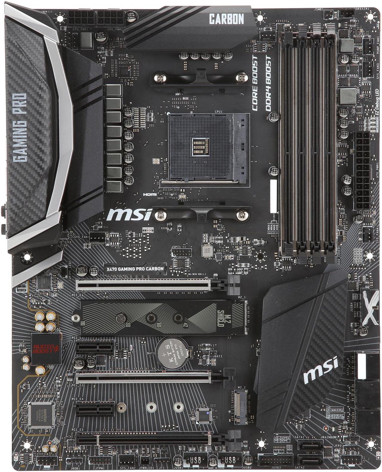 Alt view image 3 of 4 - MSI PERFORMANCE GAMING X470 GAMING PRO CARBON AM4 AMD X470 ATX AMD Motherboard