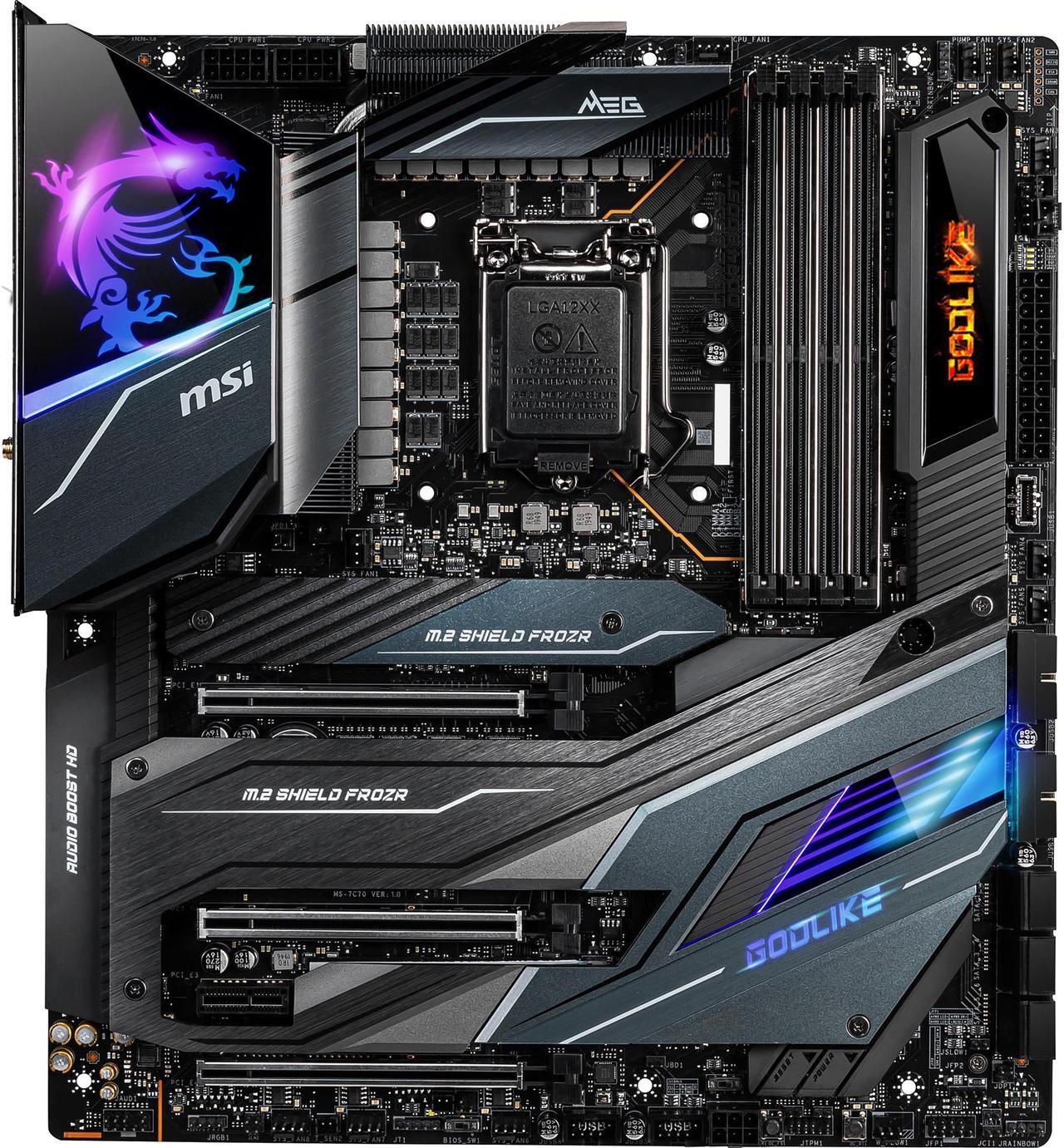 Main image of MSI MEG Z490 GODLIKE LGA 1200 Intel Z490 Extended ATX Intel Motherboard