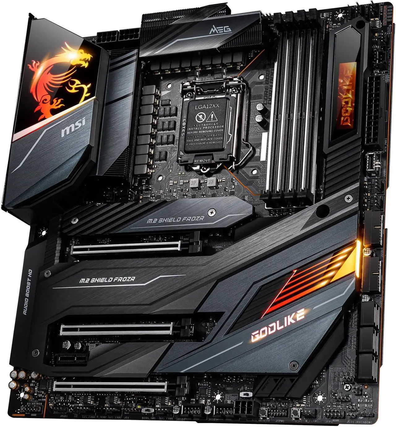 Alt view image 7 of 8 - MSI MEG Z490 GODLIKE LGA 1200 Intel Z490 Extended ATX Intel Motherboard