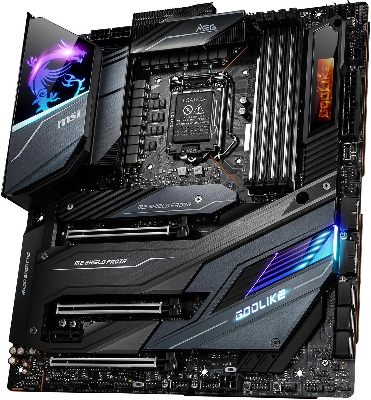 Alt view image 2 of 8 - MSI MEG Z490 GODLIKE LGA 1200 Intel Z490 Extended ATX Intel Motherboard