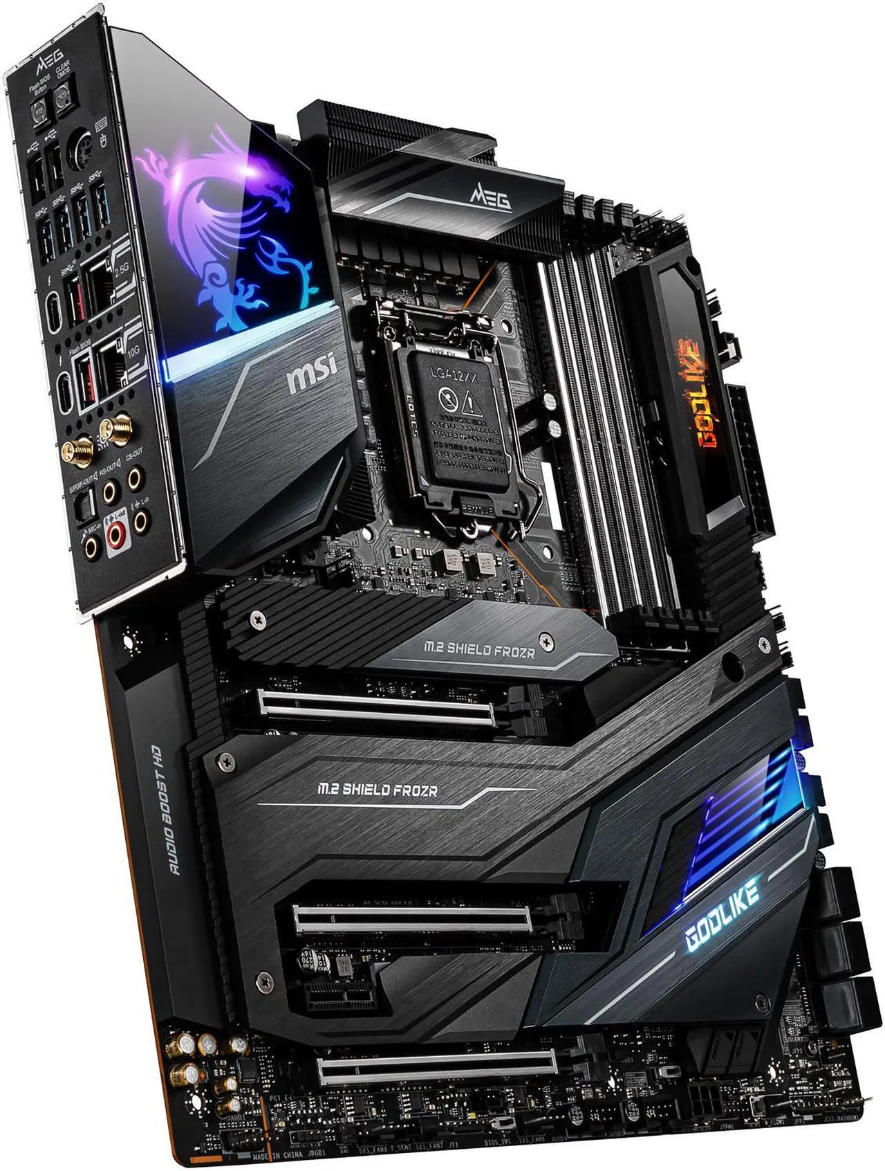 Alt view image 5 of 8 - MSI MEG Z490 GODLIKE LGA 1200 Intel Z490 Extended ATX Intel Motherboard