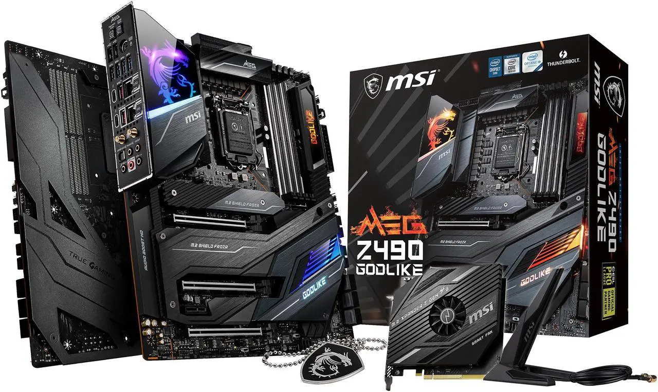 Alt view image 8 of 8 - MSI MEG Z490 GODLIKE LGA 1200 Intel Z490 Extended ATX Intel Motherboard