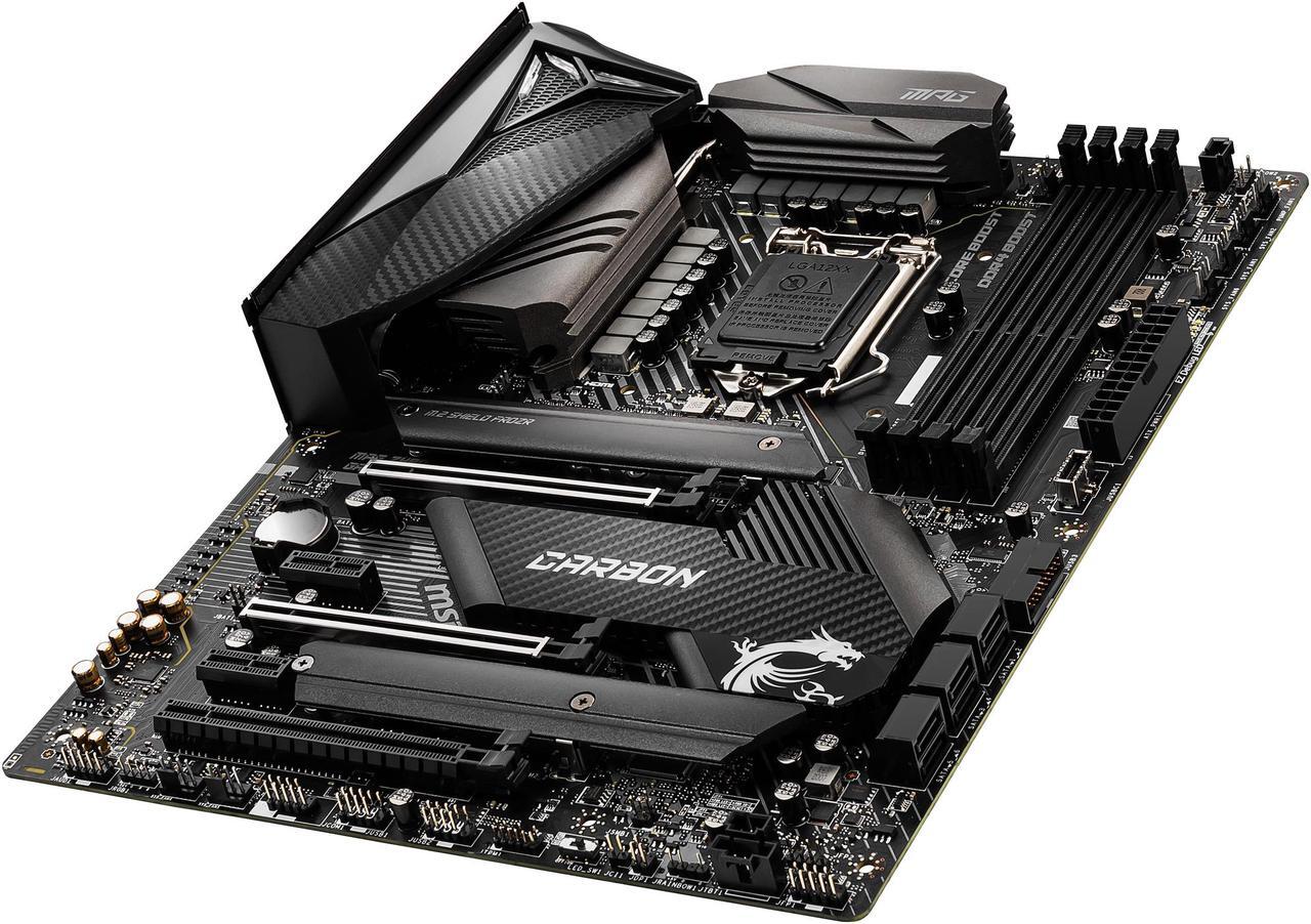 Alt view image 6 of 9 - MSI MPG Z490 GAMING CARBON WIFI LGA 1200 Intel Z490 ATX Intel Motherboard