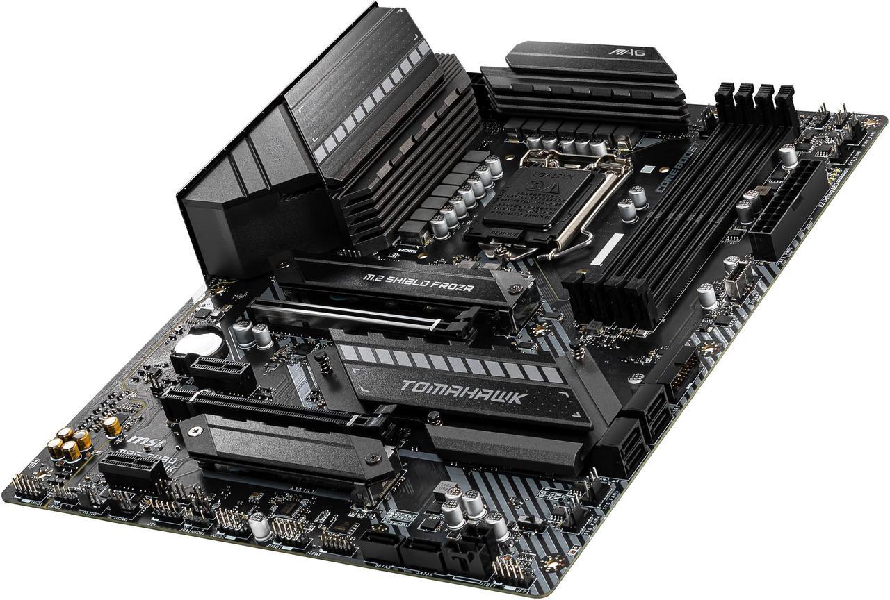 Alt view image 3 of 7 - MSI MAG Z490 TOMAHAWK LGA 1200 Intel Z490 ATX Intel Motherboard