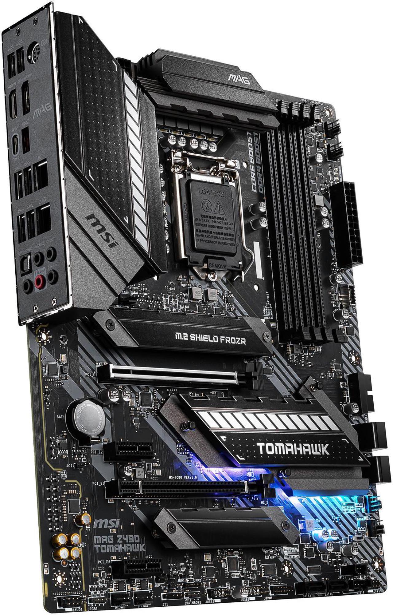 Alt view image 5 of 7 - MSI MAG Z490 TOMAHAWK LGA 1200 Intel Z490 ATX Intel Motherboard