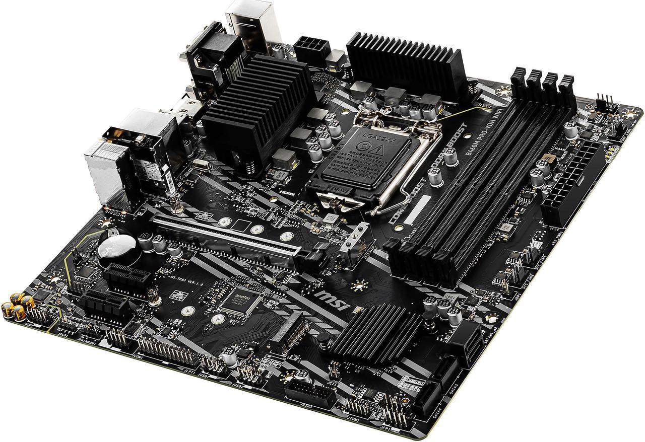 Alt view image 5 of 9 - MSI B460M PRO-VDH WIFI LGA 1200 Intel B460 Micro ATX Intel Motherboard