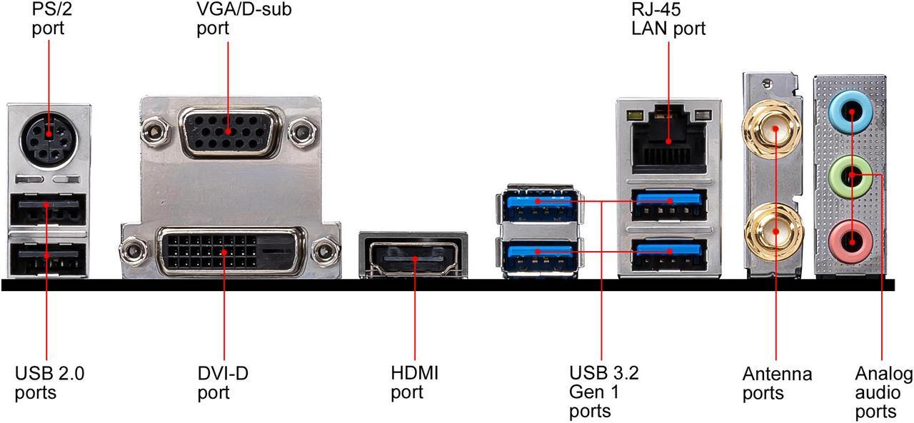 Alt view image 7 of 9 - MSI B460M PRO-VDH WIFI LGA 1200 Intel B460 Micro ATX Intel Motherboard