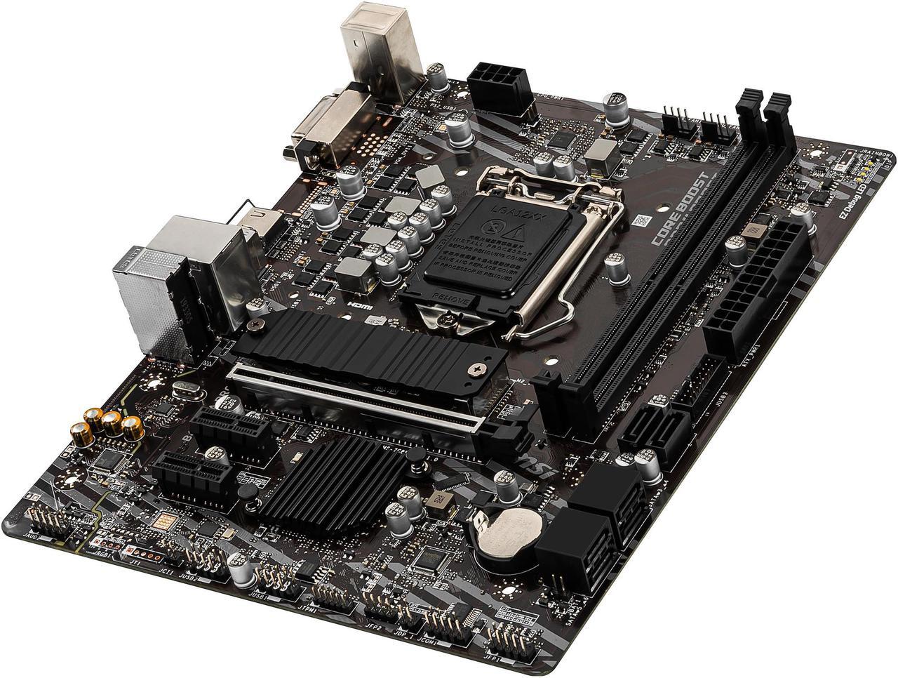 Alt view image 5 of 10 - MSI PRO B460M-A PRO LGA 1200 Intel B460 SATA 6Gb/s Micro ATX Intel Motherboard