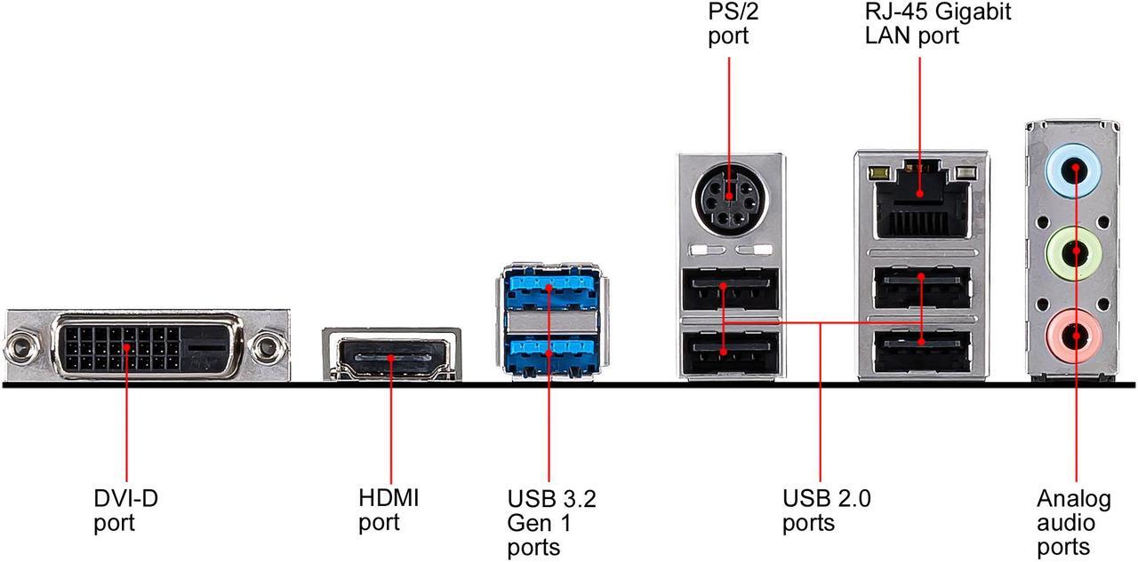 Alt view image 7 of 10 - MSI PRO H410M-A PRO LGA 1200 Intel H410 SATA 6Gb/s Micro ATX Intel Motherboard
