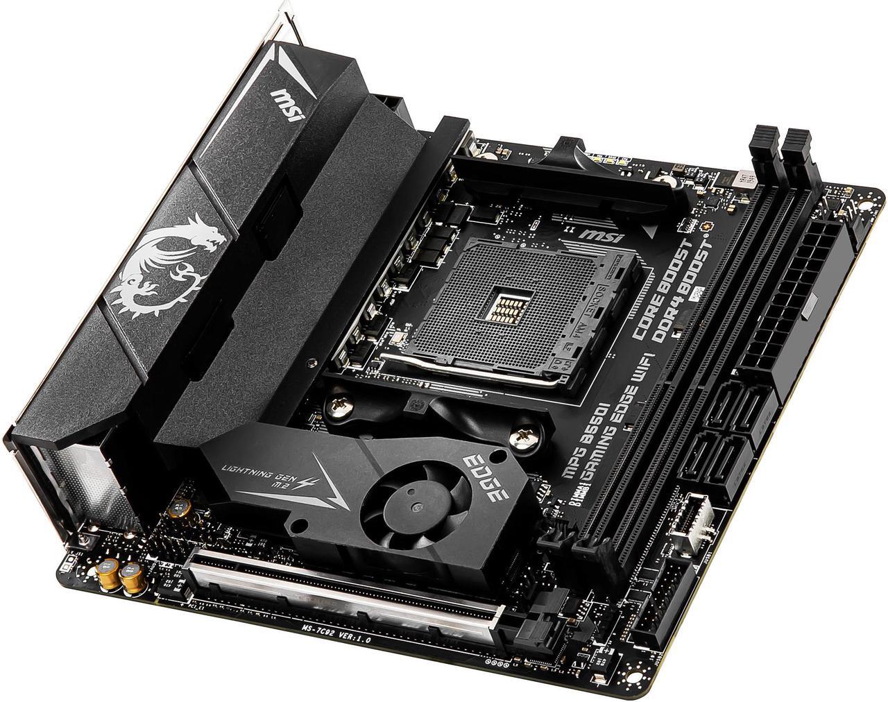Alt view image 6 of 12 - MSI MPG B550I GAMING EDGE WIFI AM4 AMD B550 Mini ITX AMD Motherboard