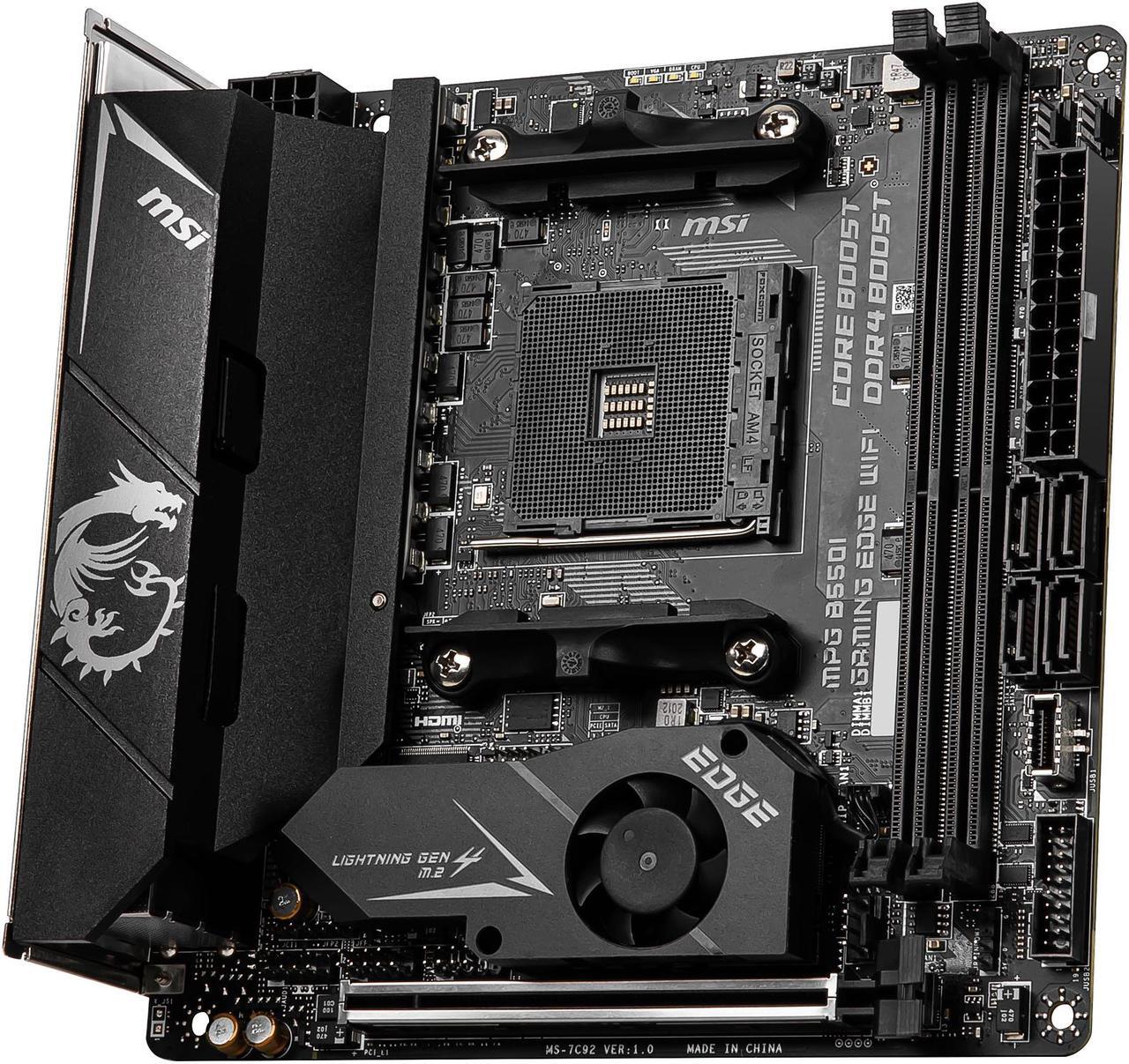 Alt view image 2 of 12 - MSI MPG B550I GAMING EDGE WIFI AM4 AMD B550 Mini ITX AMD Motherboard