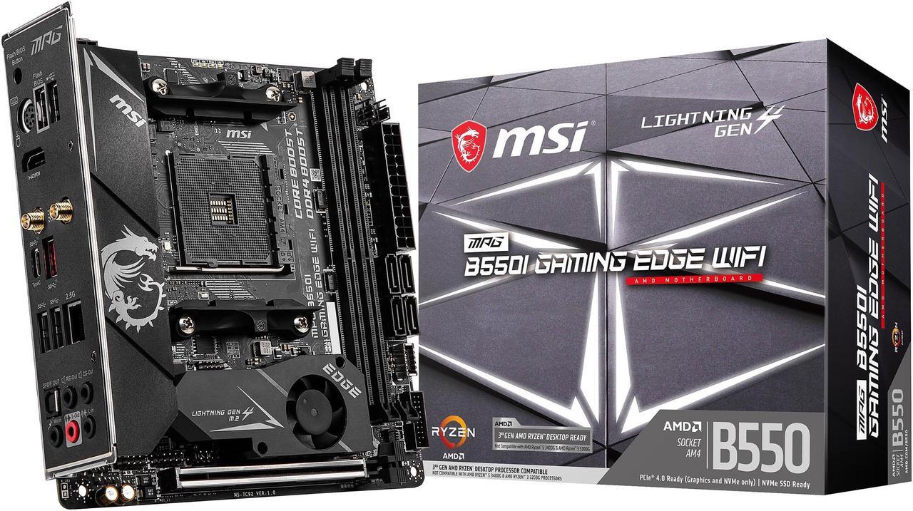 Alt view image 12 of 12 - MSI MPG B550I GAMING EDGE WIFI AM4 AMD B550 Mini ITX AMD Motherboard