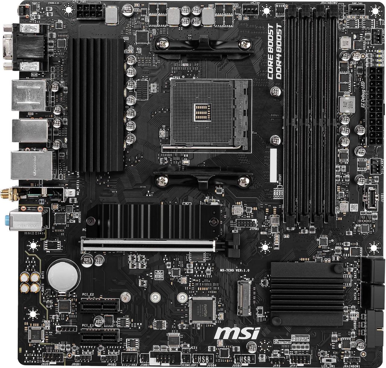 MSI PRO B550M PRO-VDH WIFI AM4 AMD B550 SATA 6Gb/s USB 3.0 Micro ATX AMD Motherboard