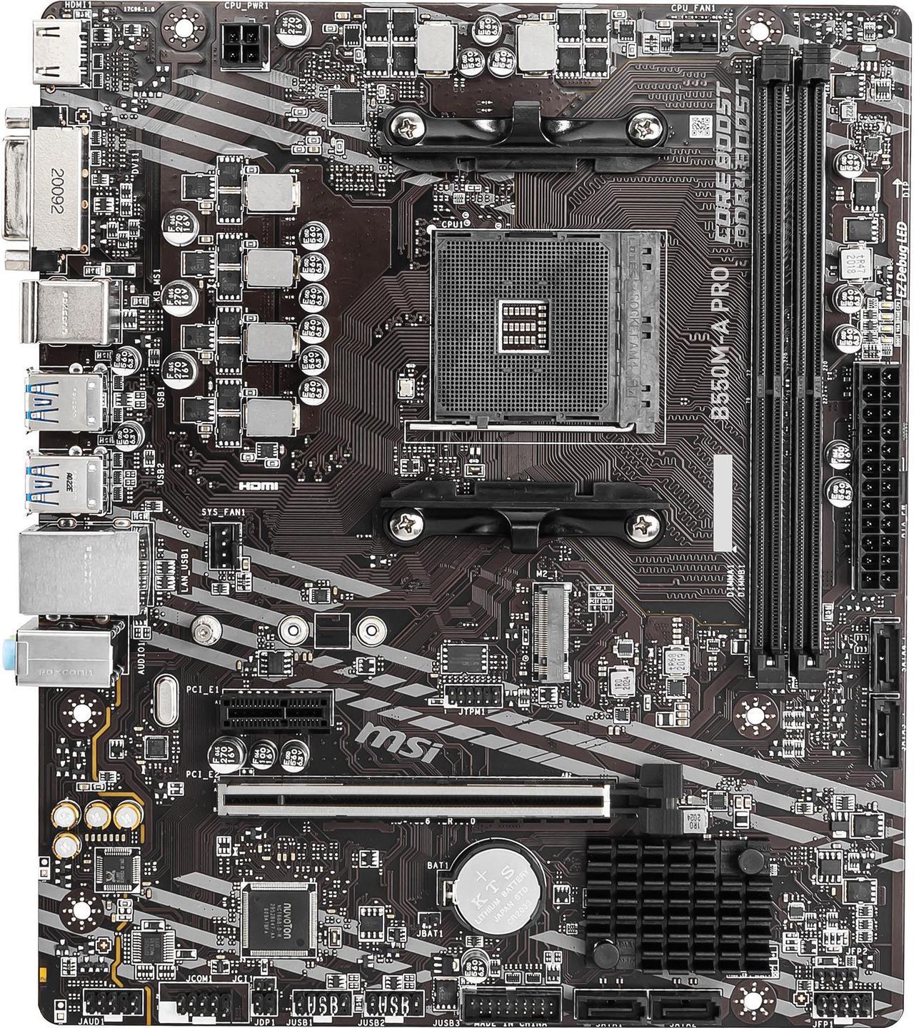 MSI PRO B550M-A PRO AM4 AMD B550 SATA 6Gb/s Micro ATX AMD Motherboard