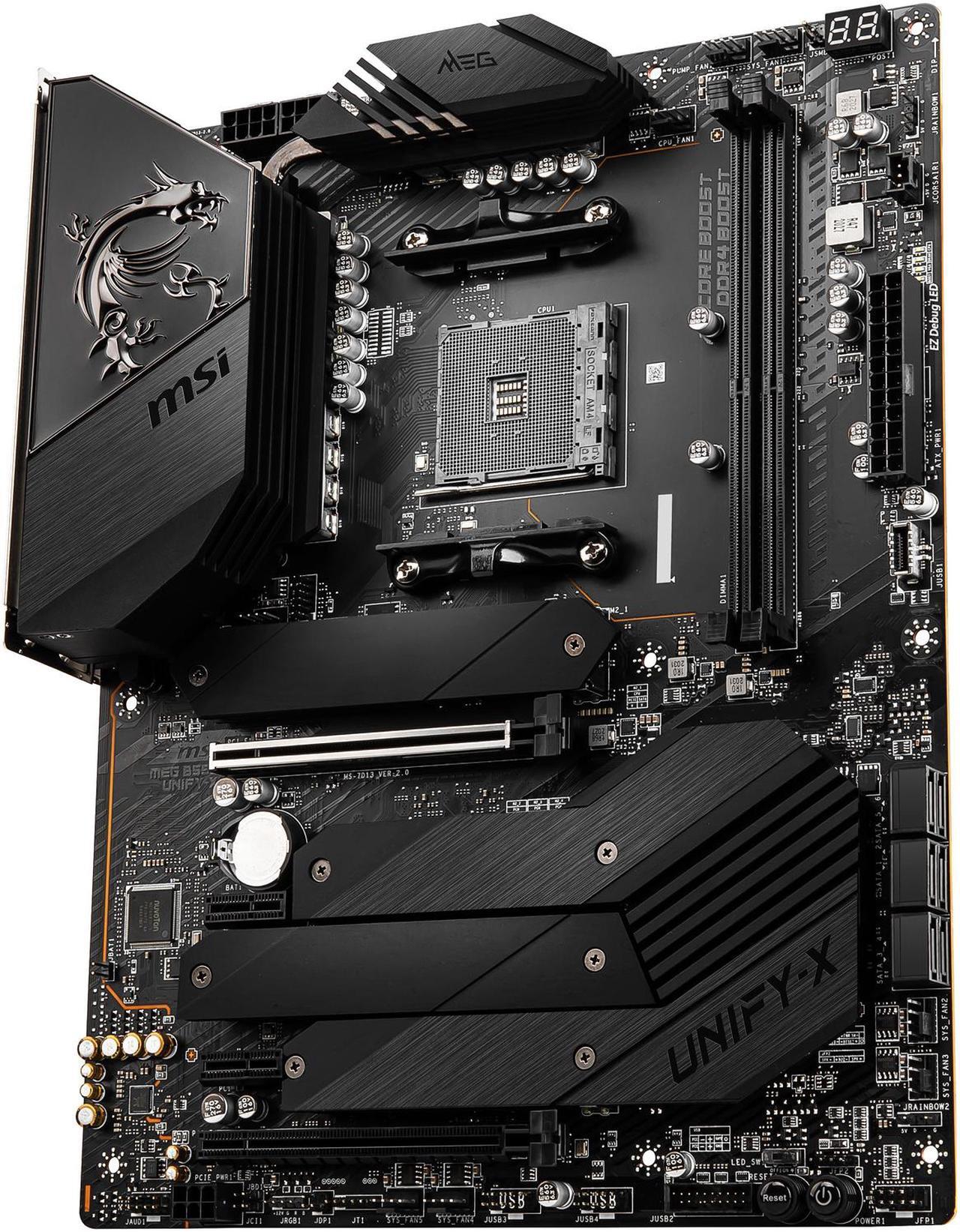 Alt view image 3 of 9 - MSI MEG B550 UNIFY-X AM4 AMD B550 SATA 6Gb/s USB 3.0 ATX AMD Motherboard
