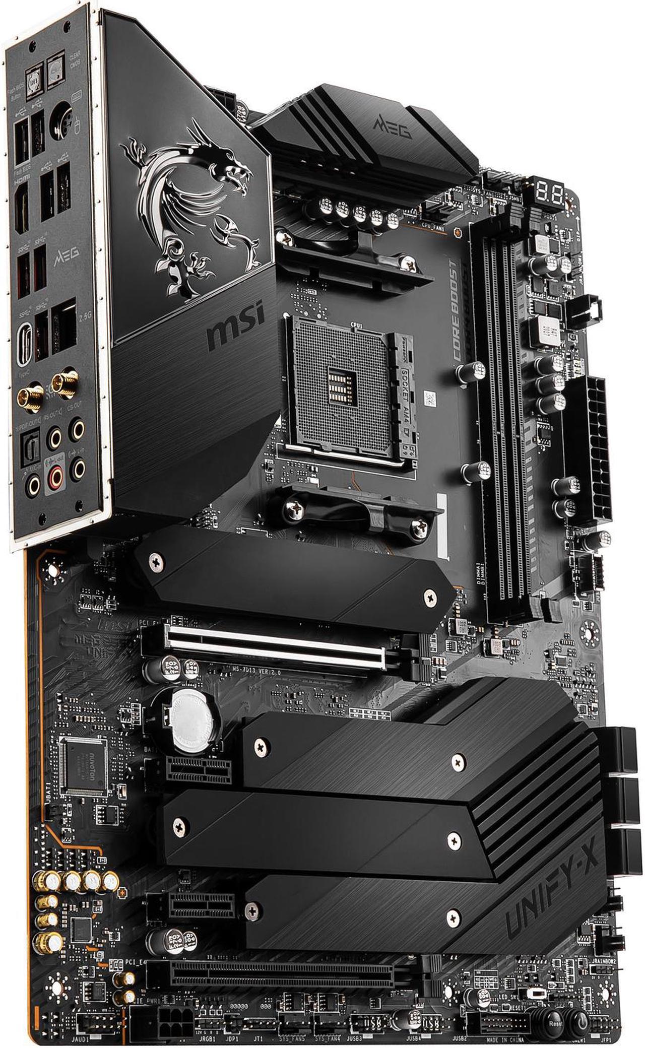 Alt view image 4 of 9 - MSI MEG B550 UNIFY-X AM4 AMD B550 SATA 6Gb/s USB 3.0 ATX AMD Motherboard