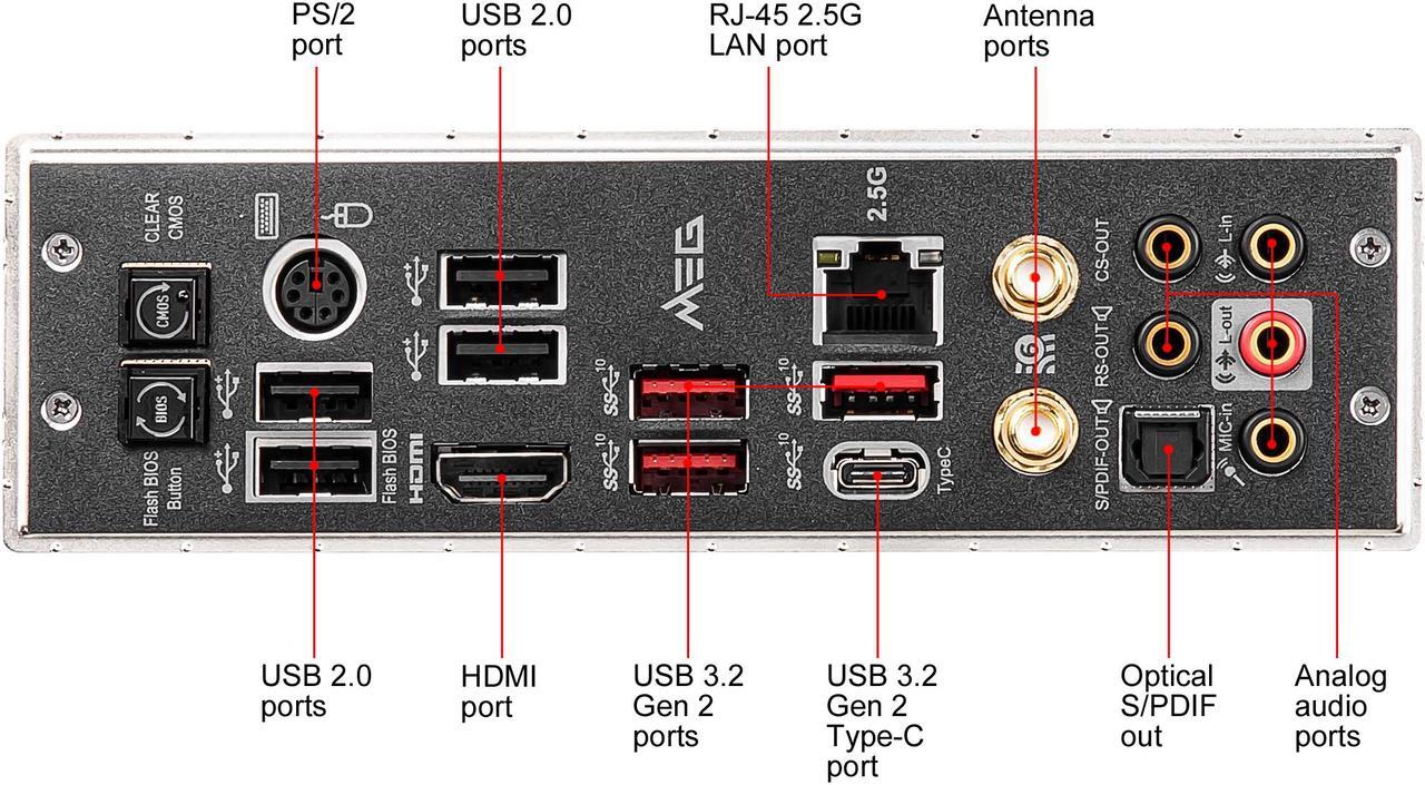 Alt view image 6 of 9 - MSI MEG B550 UNIFY-X AM4 AMD B550 SATA 6Gb/s USB 3.0 ATX AMD Motherboard