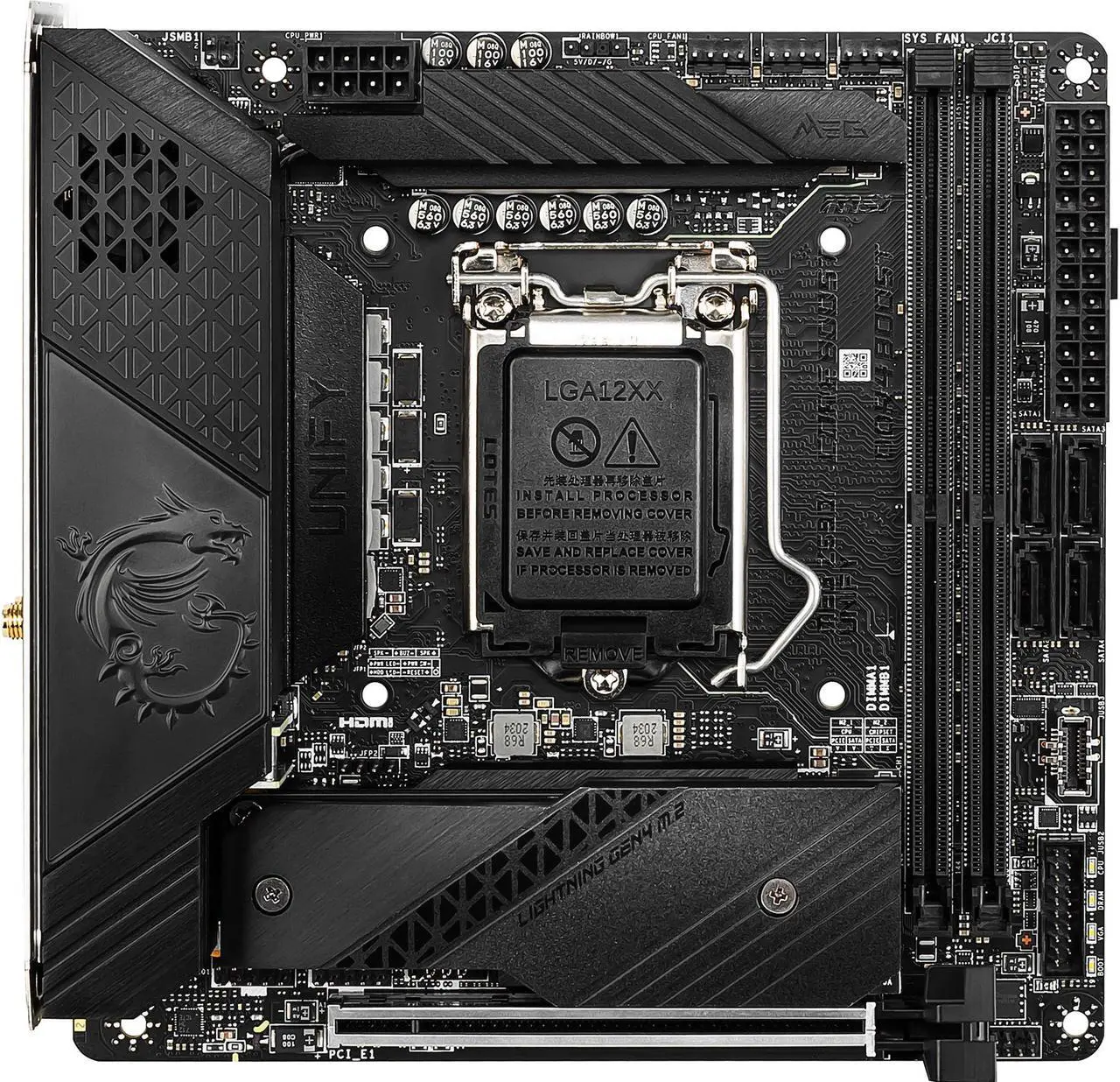 Main image of MSI MEG Z590I UNIFY LGA 1200 Intel Z590 Mini ITX Intel Motherboard