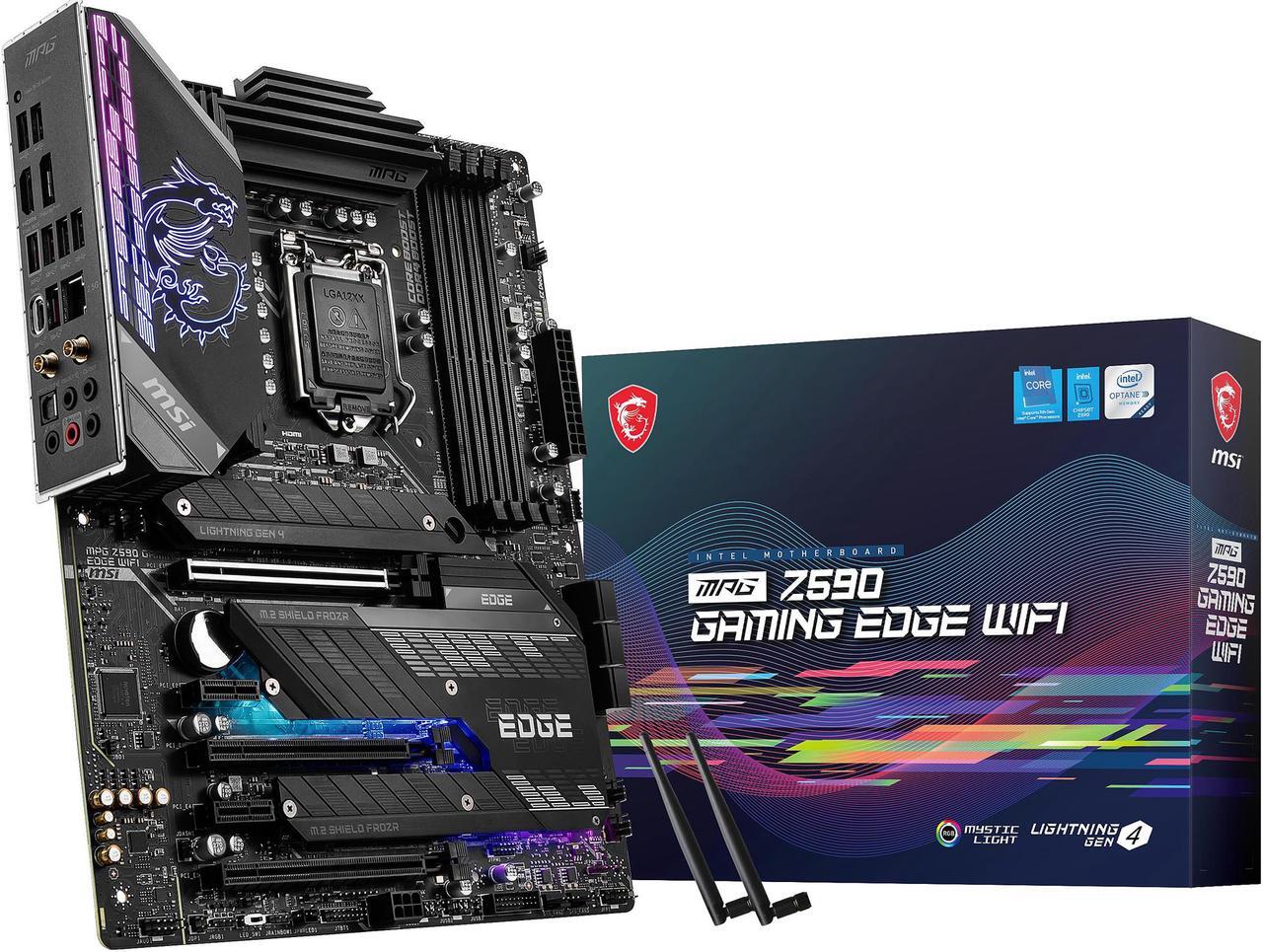 Alt view image 8 of 8 - MSI MPG Z590 GAMING EDGE WIFI LGA 1200 Intel Z590 ATX Intel Motherboard