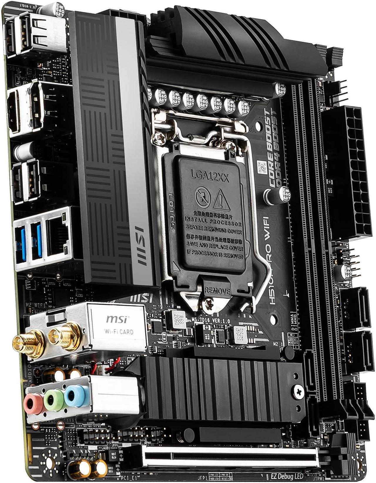 Alt view image 5 of 9 - MSI H510I PRO WIFI LGA 1200 Intel H510 Mini ITX Intel Motherboard