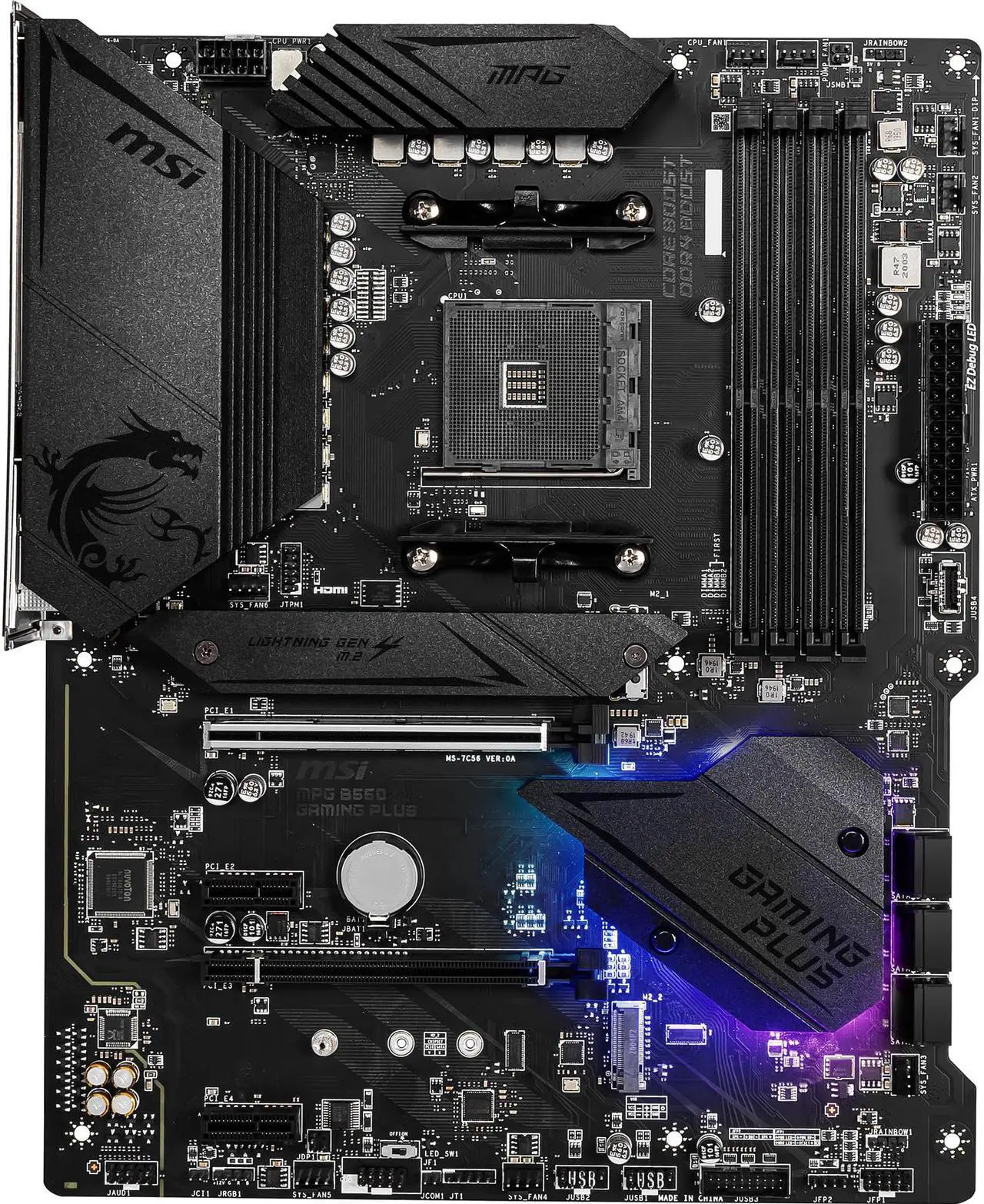 Main image of MSI MPG B550 GAMING PLUS AM4 AMD B550 ATX AMD Motherboard