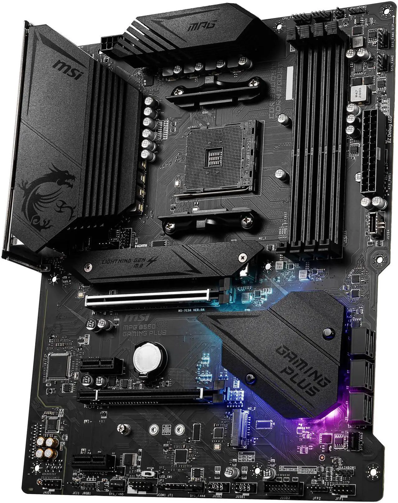 Alt view image 3 of 10 - MSI MPG B550 GAMING PLUS AM4 AMD B550 ATX AMD Motherboard
