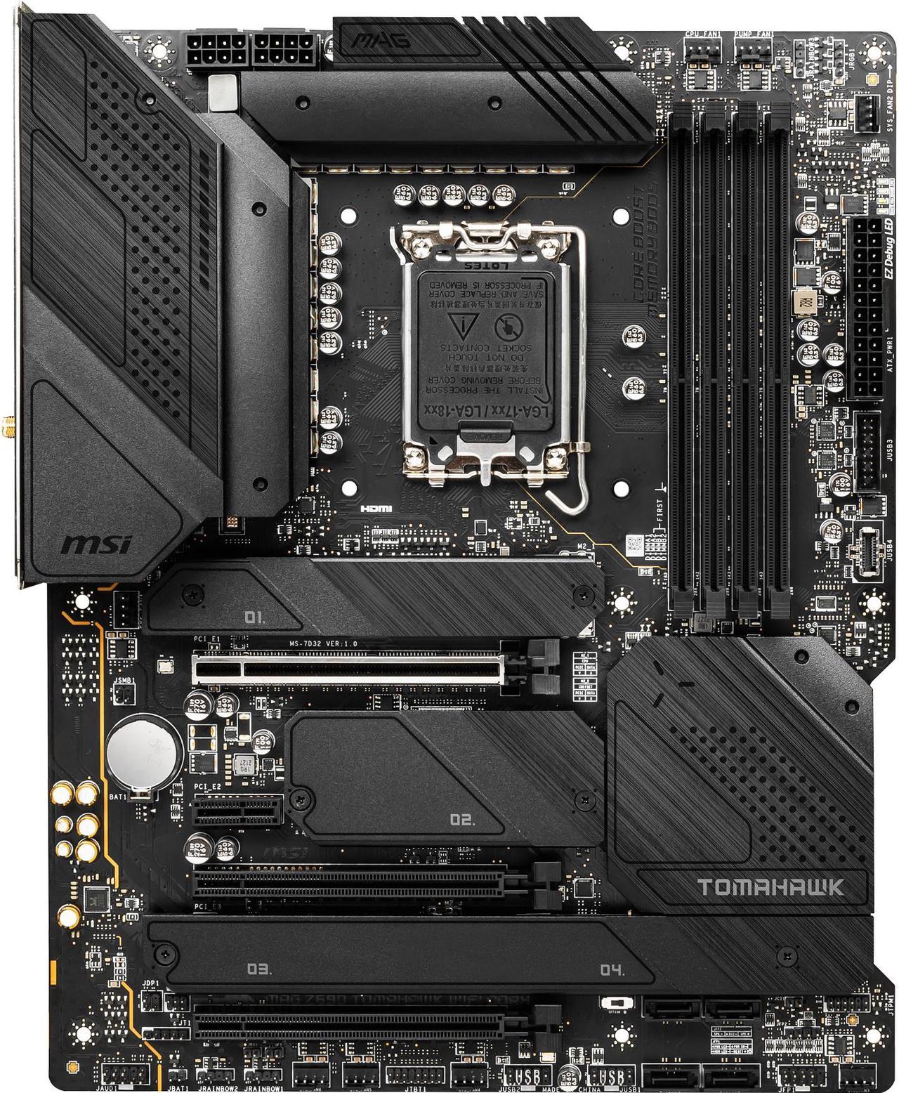 MSI MAG Z690 TOMAHAWK WIFI DDR4 LGA 1700 ATX Intel Motherboard