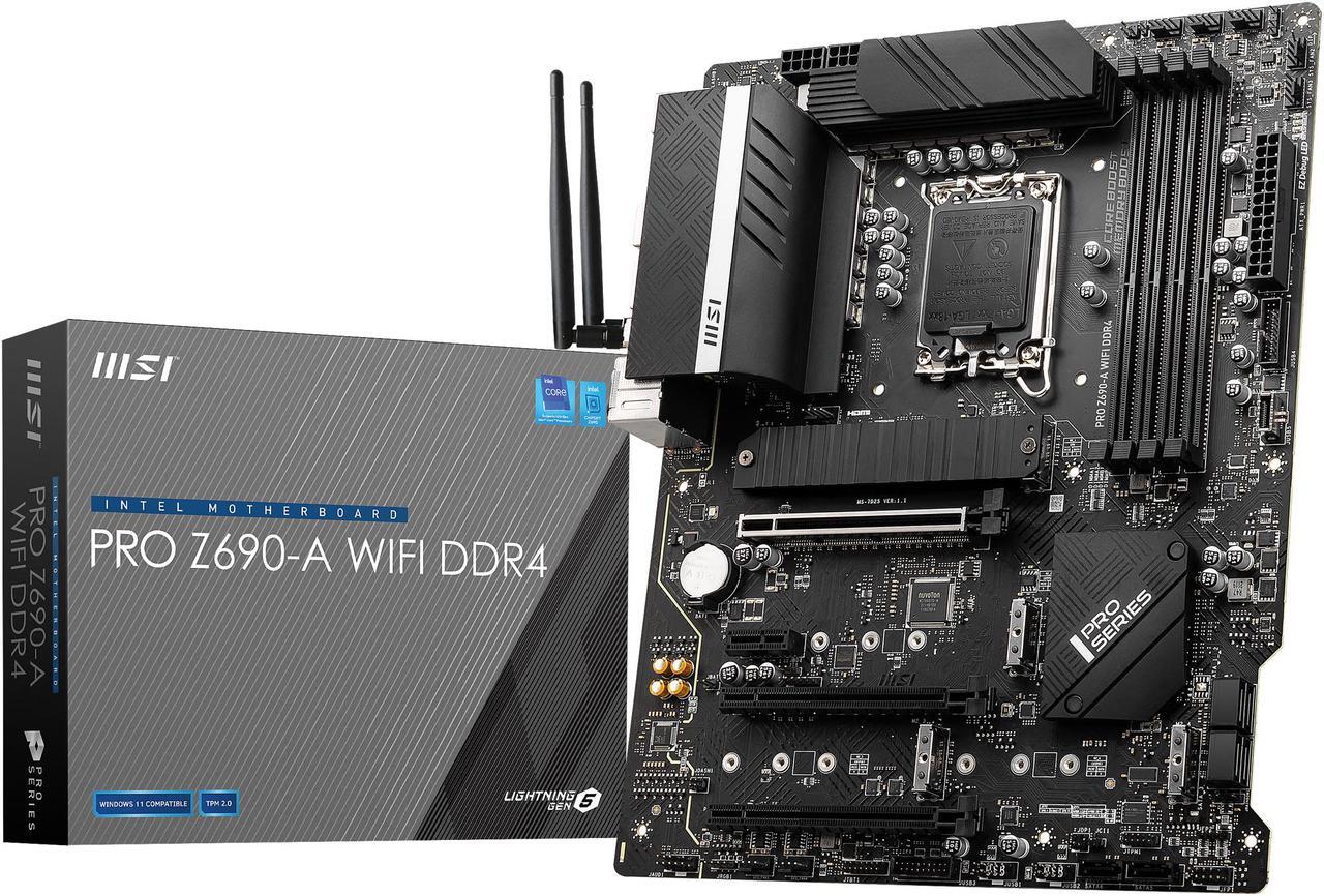 Alt view image 8 of 9 - MSI PRO Z690-A WIFI DDR4 LGA 1700 Intel Z690 SATA 6Gb/s ATX Intel Motherboard