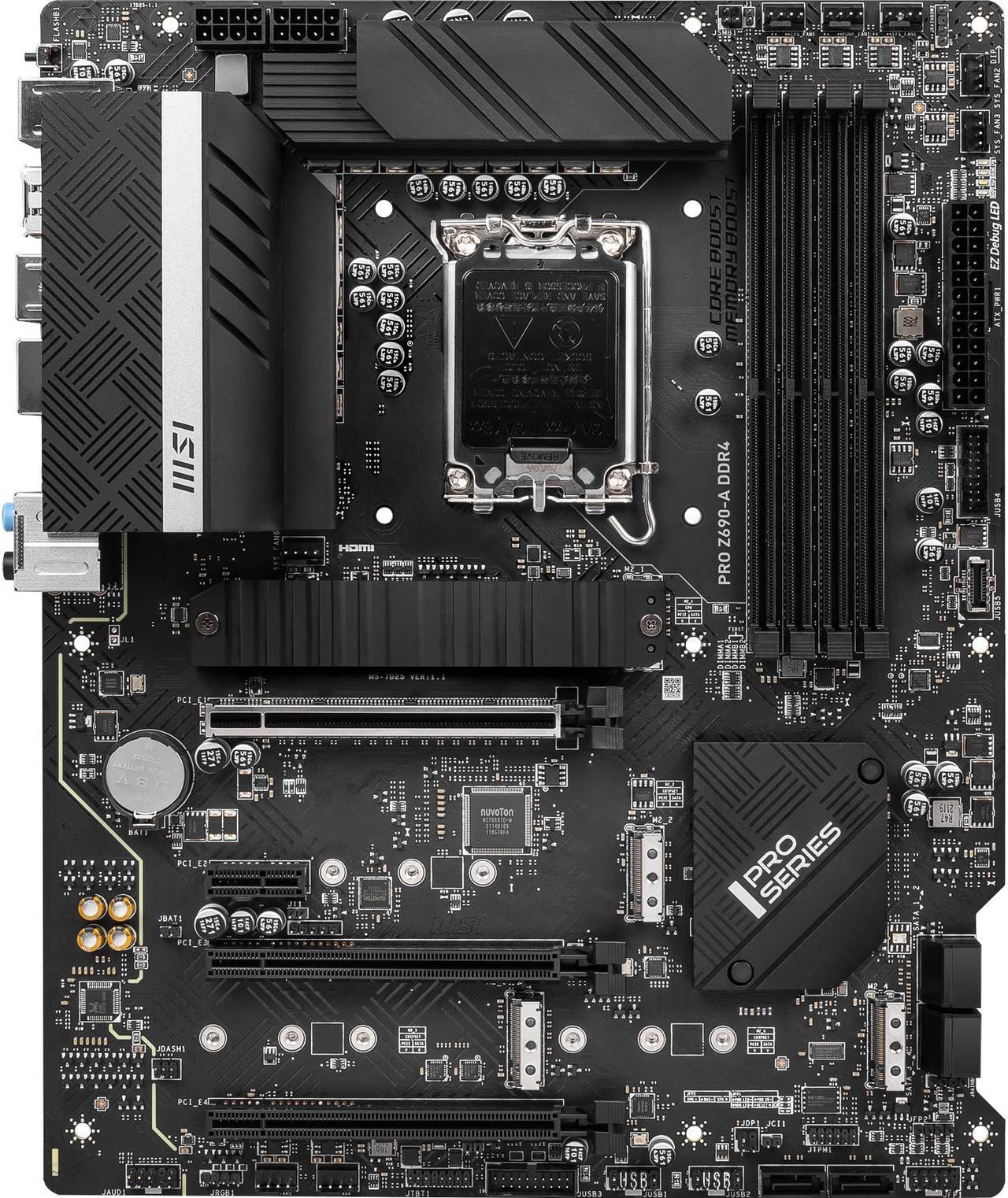 MSI PRO Z690-A DDR4 LGA 1700 Intel Z690 SATA 6Gb/s ATX Intel Motherboard