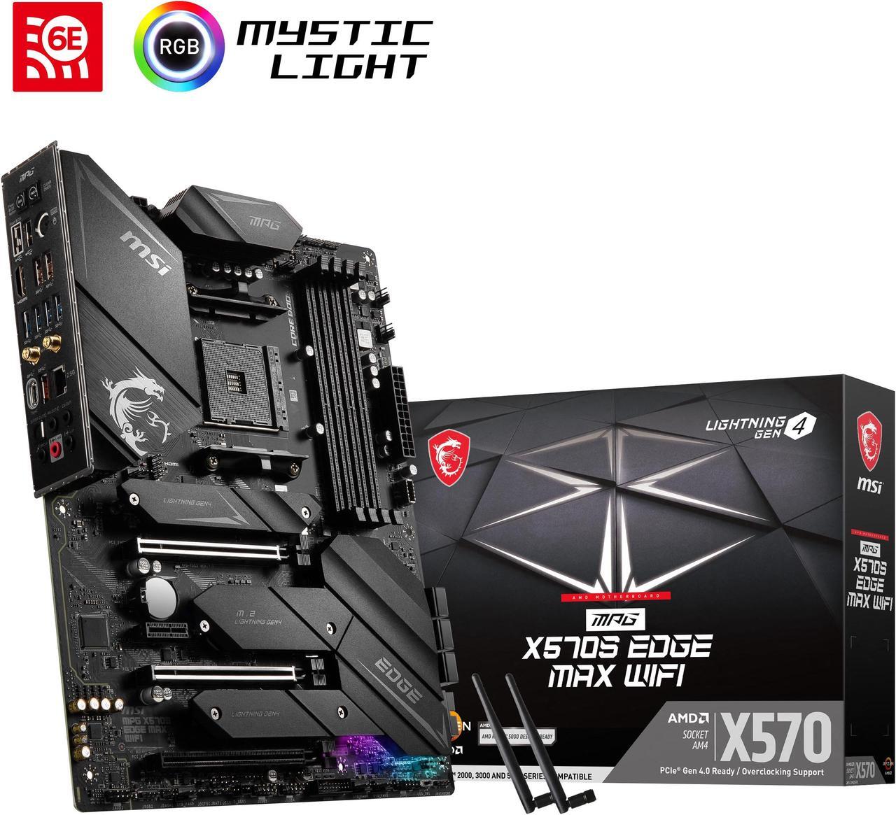 Alt view image 8 of 8 - MSI MPG X570S EDGE MAX WIFI AM4 AMD X570 USB 3.0 ATX AMD Motherboard