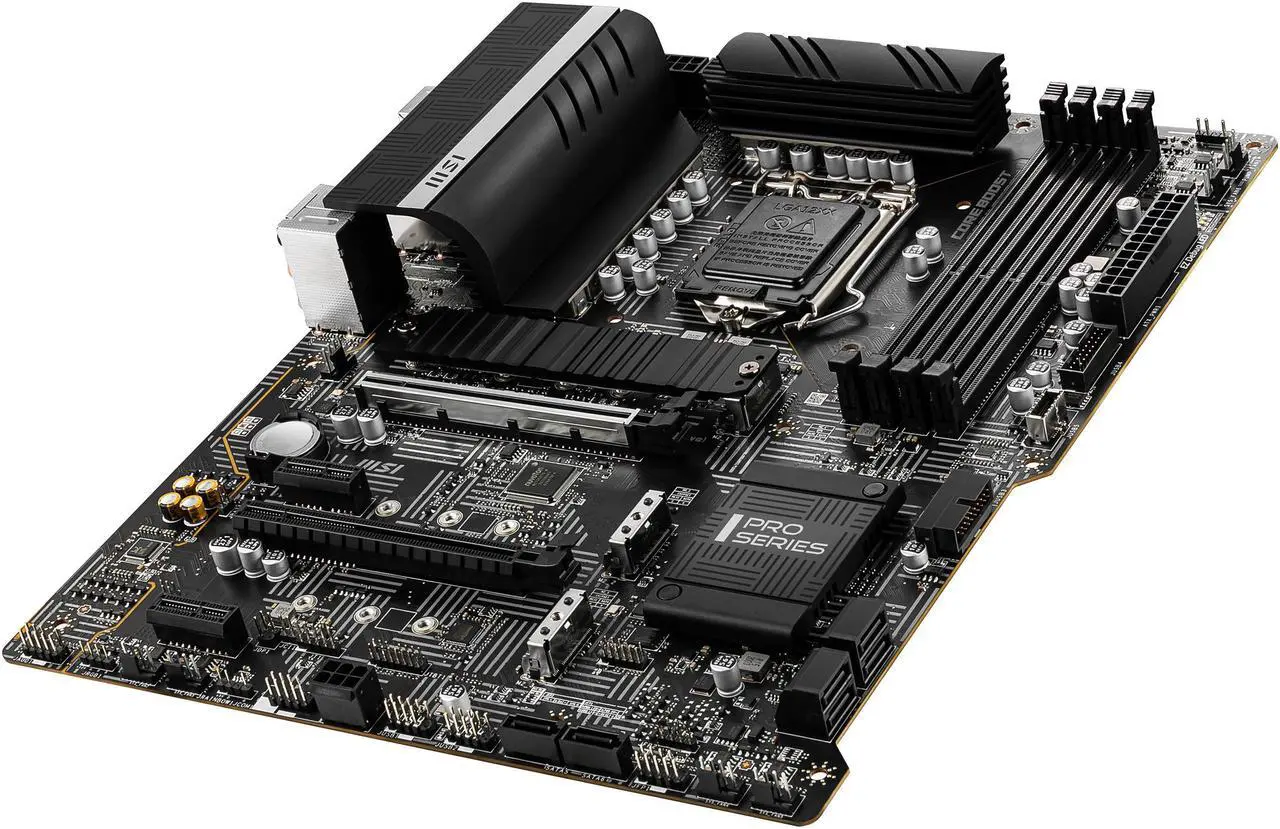 Alt view image 2 of 8 - MSI Z590-A PRO LGA 1200 Intel Z590 SATA 6Gb/s ATX DDR4 PCIe 4.0 2.5G LAN Intel Motherboard