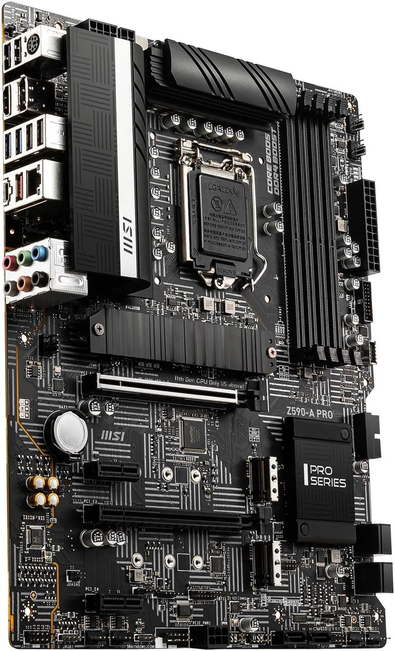 Alt view image 3 of 8 - MSI Z590-A PRO LGA 1200 Intel Z590 SATA 6Gb/s ATX DDR4 PCIe 4.0 2.5G LAN Intel Motherboard