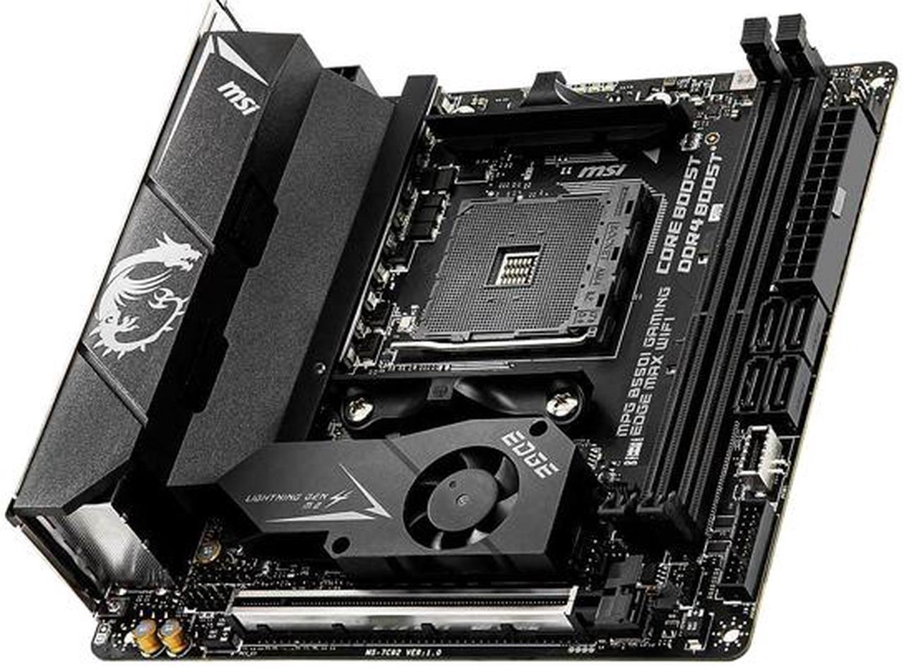 Alt view image 2 of 4 - MSI MPG B550I GAMING EDGE MAX WIFI AM4 AMD B550 SATA 6Gb/s Mini ITX AMD Motherboard