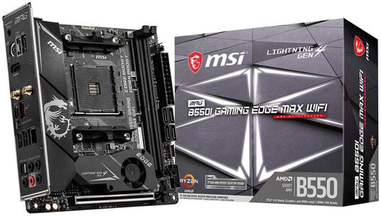 Alt view image 3 of 4 - MSI MPG B550I GAMING EDGE MAX WIFI AM4 AMD B550 SATA 6Gb/s Mini ITX AMD Motherboard