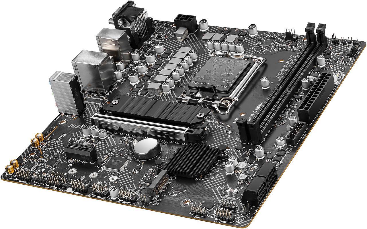 Alt view image 5 of 9 - MSI PRO B660M-G DDR4 LGA 1700 Intel B660 Micro ATX Intel Motherboard